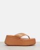 Chloe Chloé Nama 80 leather platform thong sandals - 4
