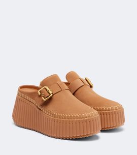 Chloe ChloÃ© Nama leather platform mules