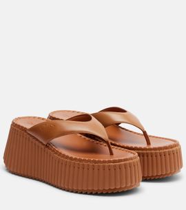 Chloe ChloÃ© Nama leather platform thong sandals