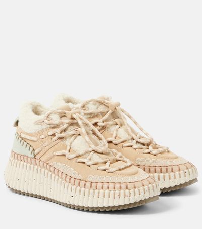 Chloe ChloÃ© Nama shearling-lined suede sneakers