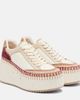 Chloe Chloé Nama suede-trimmed leather platform sneakers - 1