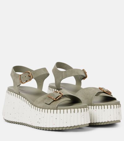 Chloe Chloé Nama suede platform sandals