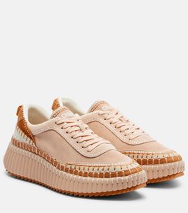 Chloe Chloé Nama suede platform sneakers