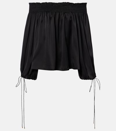 Chloe ChloÃ© Off-shoulder silk satin top