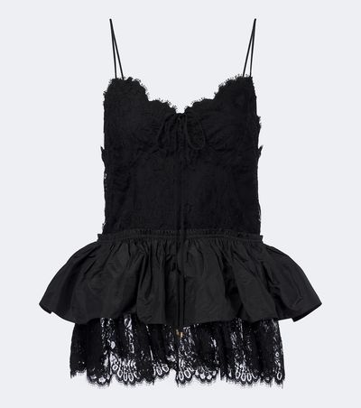 Chloe Chloé Peplum lace camisole