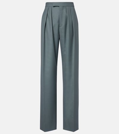 Chloe ChloÃ© Pleated virgin wool straight pants