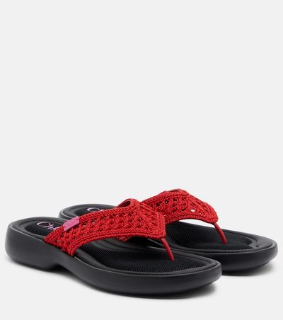 Chloe ChloÃ© Poolette crochet thong sandals
