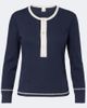 Chloe Chloé Ribbed-knit cotton jersey Henley shirt - 1