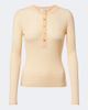 Chloe ChloÃ© Ribbed-knit silk-trimmed wool Henley shirt - 1