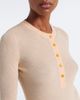 Chloe ChloÃ© Ribbed-knit silk-trimmed wool Henley shirt - 3