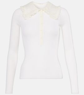 Chloe Chloé Ribbed-knit wool Henley shirt