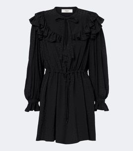 Chloe Chloé Ruffled jacquard silk minidress