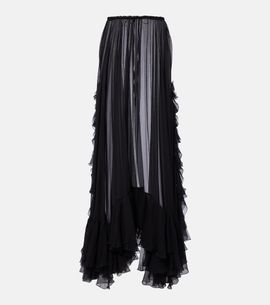 Chloe ChloÃ© Ruffled sheer silk maxi skirt