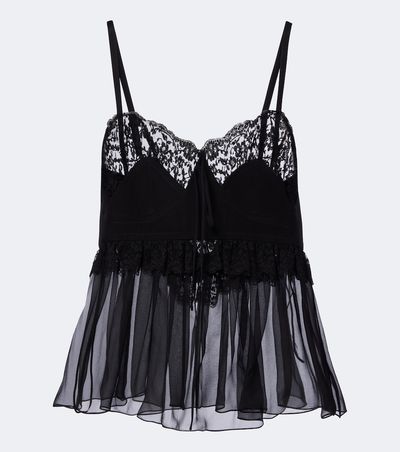 Chloe Chloé Ruffled silk crêpe de chine top