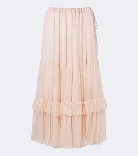 Chloe Chloé Ruffled silk midi skirt