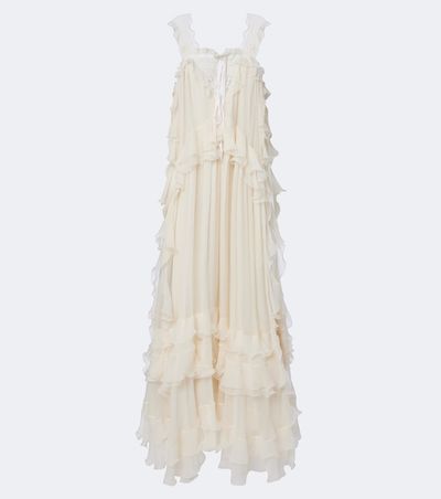 Chloe ChloÃ© Ruffled silk muslin maxi dress