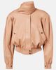 Chloe ChloÃ© Scarf-detail cropped leather jacket - 1