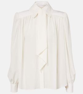 Chloe ChloÃ© Scarf-detail silk crÃªpe de chine blouse