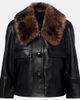 Chloe Chloé Shearling-trimmed leather jacket - 1