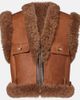 Chloe Chloé Shearling-trimmed leather vest - 1