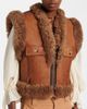 Chloe Chloé Shearling-trimmed leather vest - 3