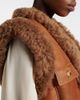 Chloe Chloé Shearling-trimmed leather vest - 4