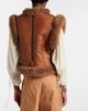 Chloe Chloé Shearling-trimmed leather vest - 6
