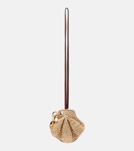 Chloe ChloÃ© Shell embellished raffia bag charm