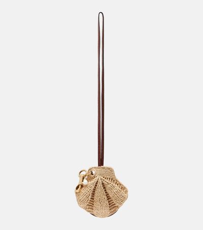 Chloe ChloÃ© Shell embellished raffia bag charm