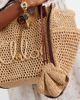 Chloe ChloÃ© Shell embellished raffia bag charm - 2