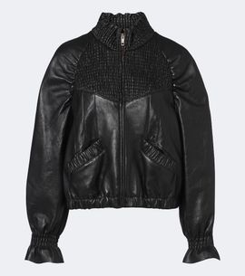Chloe Chloé Shirred leather jacket