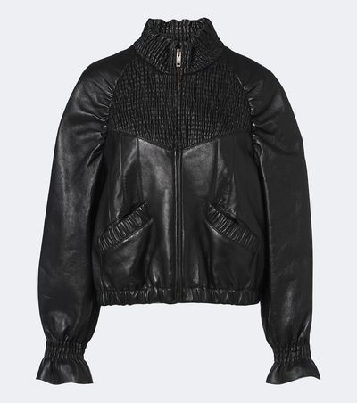 Chloe Chloé Shirred leather jacket