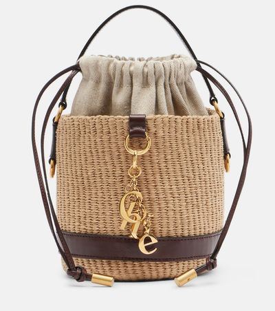 Chloe Chloé Small leather-trimmed basket bag