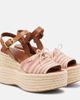 Chloe Chloé Striped canvas espadrille wedge sandals - 1