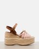 Chloe Chloé Striped canvas espadrille wedge sandals - 5