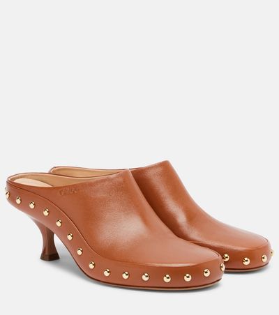 Chloe ChloÃ© Studded leather clogs