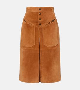 Chloe Chloé Suede midi skirt