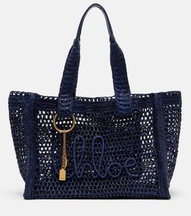 Chloe Chloé Summer Banana East-West raffia tote bag