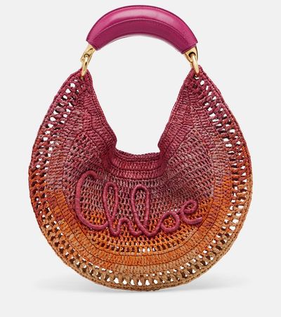 Chloe Chloé Summer Banana Medium raffia shoulder bag