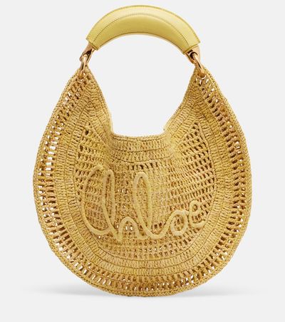 Chloe Chloé Summer Banana raffia shoulder bag