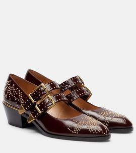 Chloe Chloé Susanna 40 studded leather Mary Jane pumps