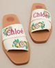 Chloe ChloÃ© Woody embroidered linen slides - 6