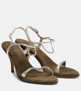 Chloe ChloÃ© Zia embellished metallic leather sandals
