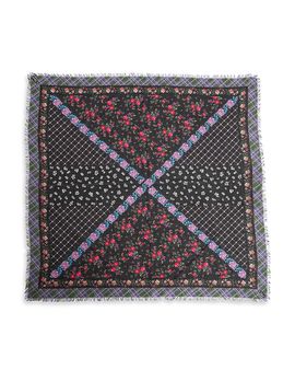 Chloe Chloe Folk Cashmere & Wool Square Scarf
