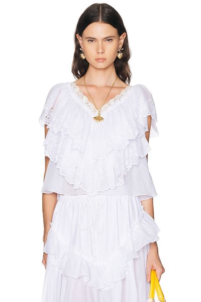 Chloe Chloe Frill Crop Blouse