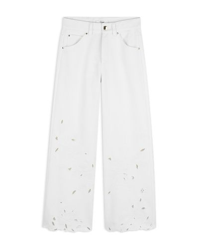 Chloe Chloe Girls' Embroidered Floral Bootcut Trousers