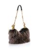 Chloe Chloe Horse Chain Shearling Shoulder Bag - 6