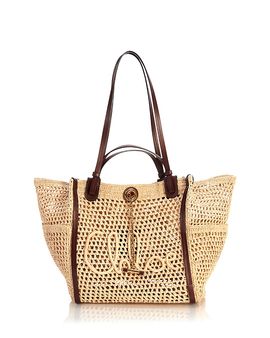 Chloe Chloe Iconic Small Raffia Double Tote