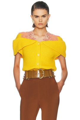 Chloe Chloe Lace Detail Sweater