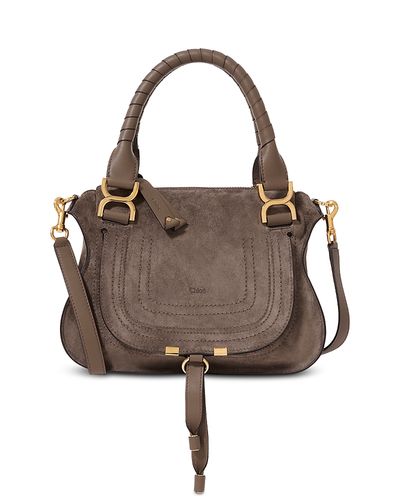 Chloe Chloe Marcie Small Suede Double Handbag